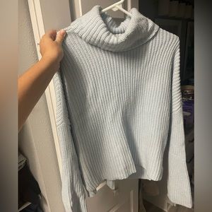 Abercrombie Turtle Neck Sweater Baby Blue